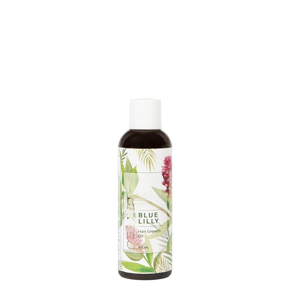 AM Blue Lilly hair oil - 100% natural ingredients | Boosts hair growth | Increases length & volume | Smooth manageble hair | 100ml