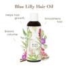 AM Blue Lilly hair oil - 100% natural ingredients | Boosts hair growth | Increases length & volume | Smooth manageble hair | 100ml view 2