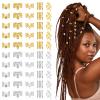 100PCS Gold Silver Hair Jewelry for Braids Dreadlock Non-piercing Ear Clip Beads Cuffs Clip Hair Accessories Styling Fashion Jewelry Gift for Girl Women Men Braids Decoration Party Music Festival view 1