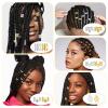 100PCS Gold Silver Hair Jewelry for Braids Dreadlock Non-piercing Ear Clip Beads Cuffs Clip Hair Accessories Styling Fashion Jewelry Gift for Girl Women Men Braids Decoration Party Music Festival view 3