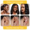 100PCS Gold Silver Hair Jewelry for Braids Dreadlock Non-piercing Ear Clip Beads Cuffs Clip Hair Accessories Styling Fashion Jewelry Gift for Girl Women Men Braids Decoration Party Music Festival view 4