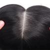 5"x5" Mono Base Hair Toppers, Hand Tied Human Hair Topper with Clips, Straight Hair Crown Extension for Women with Thinning Hair (Brown, 18inches) view 3