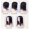 5"x5" Mono Base Hair Toppers, Hand Tied Human Hair Topper with Clips, Straight Hair Crown Extension for Women with Thinning Hair (Brown, 18inches) view 4