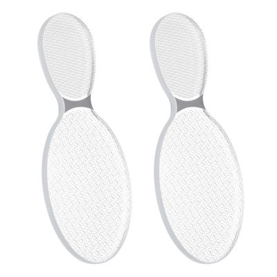 2 Pcs Glass Foot File Glass Nail File Set 8-Shaped Rough Smooth Side Callus Grinding Points Feet Files Foot Care Pedicure Tool Portable Feet Scrubber for Dead Skin Removal Cracking