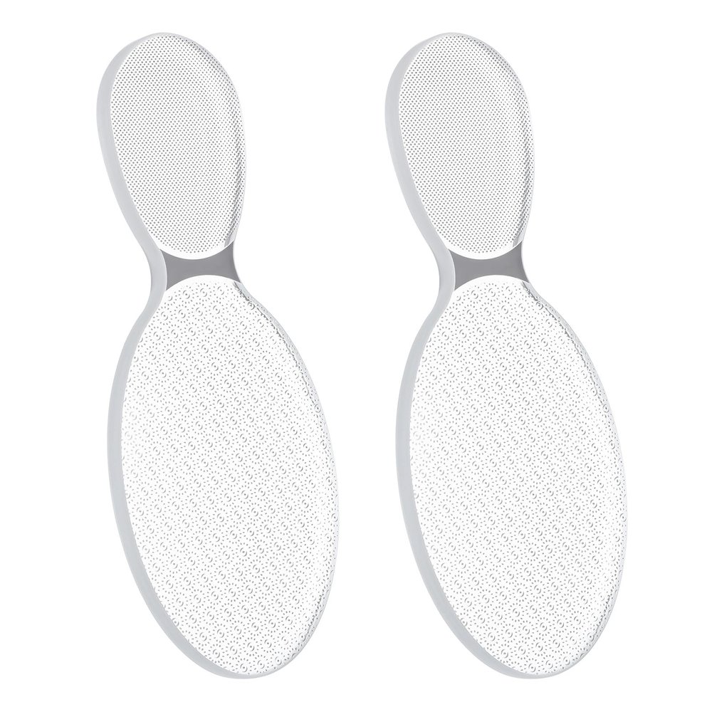 2 Pcs Glass Foot File Glass Nail File Set 8-Shaped Rough Smooth Side Callus Grinding Points Feet Files Foot Care Pedicure Tool Portable Feet Scrubber for Dead Skin Removal Cracking