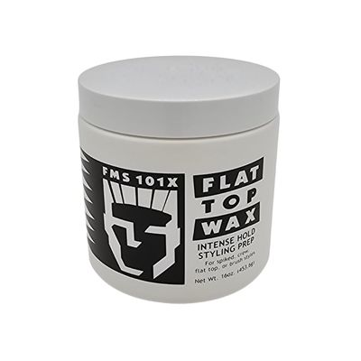 Flat Top Hair Styling Wax - Spiked, Crew, Flat Top, or Brushed Styles (16 oz)