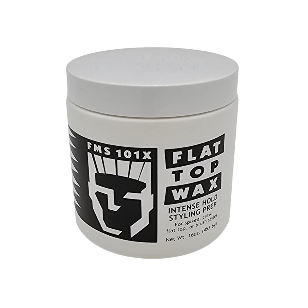 Flat Top Hair Styling Wax - Spiked, Crew, Flat Top, or Brushed Styles (16 oz)
