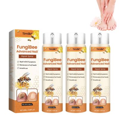 Timilk FungiBee Advanced Nail Repair Spray, Professional Bee Venom Nail Soothing Spray, nail Repair for Damaged Nails, Nails Care, Nails Repair Essence Serum for Damaged Nails Safely and Gently (3PC)