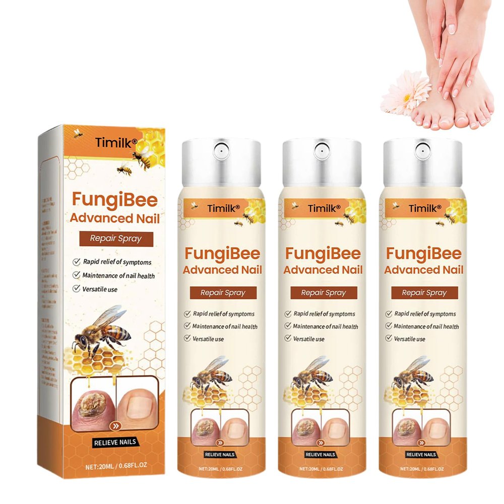 Timilk FungiBee Advanced Nail Repair Spray, Professional Bee Venom Nail Soothing Spray, nail Repair for Damaged Nails, Nails Care, Nails Repair Essence Serum for Damaged Nails Safely and Gently (3PC)