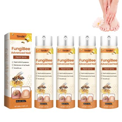 Timilk FungiBee Advanced Nail Repair Spray, Professional Bee Venom Nail Soothing Spray, nail Repair for Damaged Nails, Nails Care, Nails Repair Essence Serum for Damaged Nails Safely and Gently (4PC)