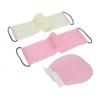 Akozon Premium Set Exfoliating Long Net Bath Sponge and Nylon Body Back Scrubber with Bathing Gloves for Skin Care (Roseate Beige) view 4