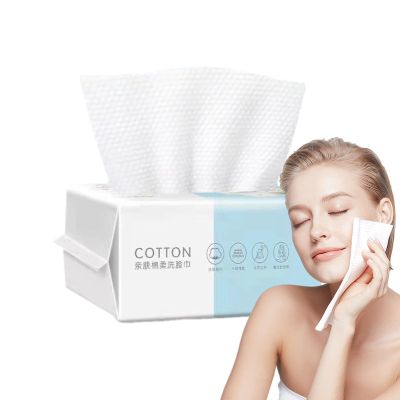 Cotton Face Towels - Extra Soft Clean Sheets, Dry Makeup Remover Thick Skin Wipes | Ultra Absorbent Cotton Tissue Pack, Nonwoven Face Towels for Sensitive Skincare Washing Daily