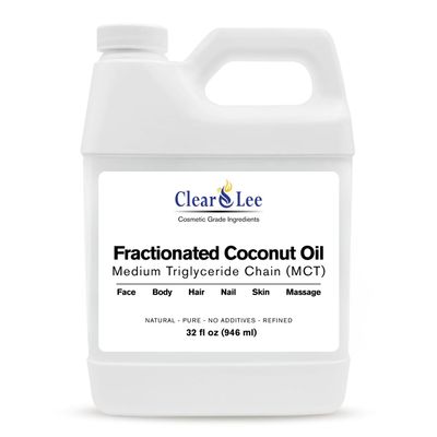 ClearLee Fractionated Coconut Oil MCT - Cosmetic Grade Natural & Pure Oil for Massage, Body, Hair, Skin, Face, Nail, Spa, Aromatherapy Carrier for Essential Oils, Soap Making, Serums & More (32 oz)