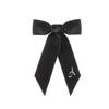 RPZL Velvet Bow Hair Barrette with Monogram, Black and Burgundy, 5 Inches (Black, H) view 2