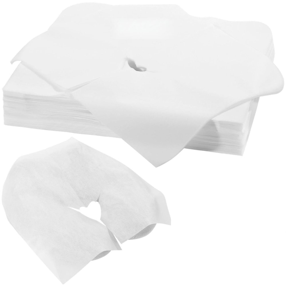 300 Disposable Face Cradle Covers for Massage Beds, Professional Headrest Cushions for Spa & Salon Treatments