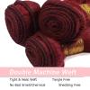 KODRHAR Burgundy Bundles Human Hair Straight Bundles 26 28 30 Inch Wine Red Straight Bundle Human Hair Extensions Virgin Hair 100 Gram Per Bundle 3 Bundle For Black Women #99J view 3