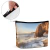 Beach Malibu Makeup Bag, Portable PU Leather Cosmetic Bag with Zipper Pouch, Waterproof Travel Toiletry Bag for Women Men view 4