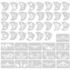 46pcs Face Paint Stencils, Premium Reusable Halloween Body and Face Painting Templates Practical Accessories for Halloween Party Makeup view 1