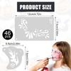 46pcs Face Paint Stencils, Premium Reusable Halloween Body and Face Painting Templates Practical Accessories for Halloween Party Makeup view 2