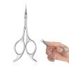 Trazzic Butterfly-Tail Nail Cuticle Scissors: More Stable Anti-slip Multi-Faceted Sandblasted Grooming Scissors Stainless Steel Cuticle Cutter, Eyebrow Eyelash Nose Hair Manicure Kit for Women, 1-PACK view 1