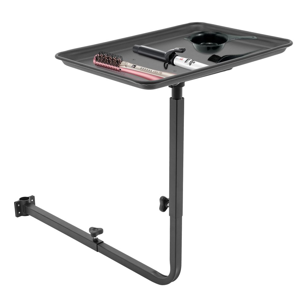 Black Salon Tray 360 Degree Rotating for Barber Chairs Hairdressing Tools Tattoo