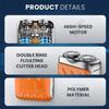 Mini USB Rechargeable Electric Razor, Circle Trimmer, Waterproof, Dry & Wet Use, Portable Hair Shaver for Men & Women, Perfect for Travel & Home Use (Orange) view 2