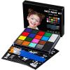Face Painting Kit for Kids, 18 Colors Water Activated Face Paint with Brushes & Stencils, Non-Toxic Halloween Makeup Kit, Professional Face Body Paint for Halloween, Parties, Carnival, School Events view 1