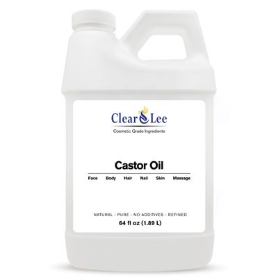 ClearLee Castor Oil - Cosmetic Grade Natural & Pure Oil for Massage, Body, Hair, Skin, Face, Nail, Spa, Aromatherapy Carrier for Essential Oils, Soap Making, Serums & more (64 oz)