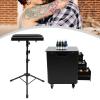 44lbs Rolling Makeup Case, Rolling Cosmetic Organizer with 3 Drawers & Adjustable Tripod, Heavy Duty Manganese Steel Cosmetic Organizer for Hairstylists & Makeup (Acrylic sheet) view 3