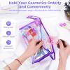 10 Pcs Portable Waterproof Holographic Makeup Bags, Clear Iridescent Zippered Cosmetic & Toiletry Storage Bags view 2