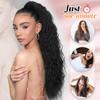 tonebesift Long Corn Wave Ponytail Extension 22inch Clip in Curly Wavy Pony Tail Wrap Around Hairpieces for Women(Black Brown Mixed Light Auburn #8H37) view 4