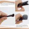 2 Pcs Nose Contour Brushes, 2-in-1 U-shaped Fluffy brush Dual-End Angled Nose Brushes Set Practical Makeup Tools for Nose Sculpting and Definin (Black) view 3