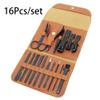 4/12/16 Pcs Manicure Set - Stainless Steel Pedicure Set | Portable Professional Kit Tools for Home & Salon Travel Use,16Pcs,Y view 2