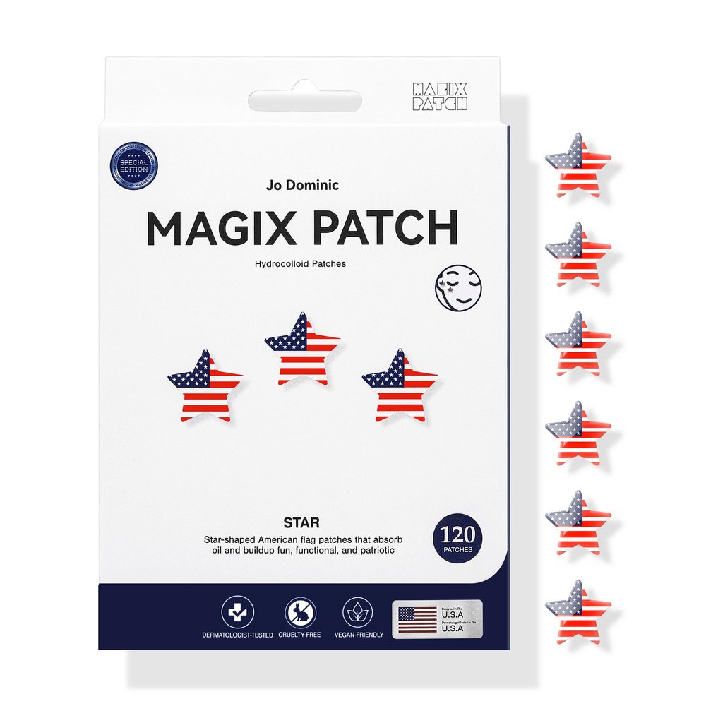 MAGIX PATCH American Star Flag Pimple Patches for Face, Spot Stickers Hydrocolloid Acne Patches  Absorbs Oil, Pimples & Blemishes Overnight  Vegan & Cruelty-Free (120 Count)