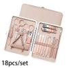 7/10/12/18/19Pcs Manicure Set - Stainless Steel Pedicure Set | Portable Professional Kit Tools for Home & Salon Travel Use,MGJ,18Pcs view 2