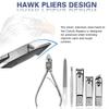19Pcs Professional Nail Clippers Kit - Stainless Steel Pedicure Set | Complete Grooming Tools for Home & Salon Travel Use,Blue view 3