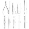 19 Pcs Stainless Steel Pedicure Set | Portable Professional Kit Tools for Home & Salon Travel Use,Black view 2