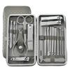19-Piece Pedicure Kit - Stainless Steel Ingrown Nail Clippers w/Dead Skin Remover | Podiatrist-Recommended Home Care Tools,Gray view 1