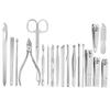 19-Piece Pedicure Kit - Stainless Steel Ingrown Nail Clippers w/Dead Skin Remover | Podiatrist-Recommended Home Care Tools,Gray view 4