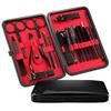 18-Pc Colorful Set - Stainless Steel Manicure Kit w/Paronychia Nippers | Medical-Grade Pedicure Trimmer Tools,Black 18 Tools view 1