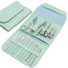 12/16Pcs Stainless Steel Pedicure Set | Portable Professional Kit Tools for Home & Salon Travel Use,16pcs Green view 1