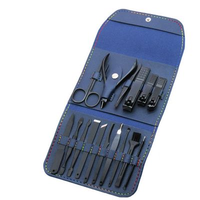 4/12/16 Pcs Manicure Set - Stainless Steel Pedicure Set | Portable Professional Kit Tools for Home & Salon Travel Use,16Pcs,Up,B