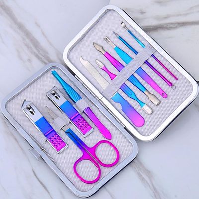 18/19Pcs Manicure Set - Stainless Steel Pedicure Set | Portable Professional Kit Tools for Home & Salon Travel Use,XC,10Pcs