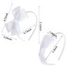 phnydreg Girl White Hair Bow Accessories 14 Pieces Uniform Hair Bows Hair Clips Headband for School Toddler Girls view 3