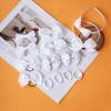 phnydreg Girl White Hair Bow Accessories 14 Pieces Uniform Hair Bows Hair Clips Headband for School Toddler Girls view 4