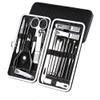 7/10/12/18/19Pcs Manicure Set - Stainless Steel Pedicure Set | Portable Professional Kit Tools for Home & Salon Travel Use,SZW,Black,19Pcs view 1