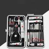 19-Pc Medical Pedicure Clipper Set - Stainless Steel Ingrown Nail & Dead Skin Tools | Home Care Kit,Blue view 3