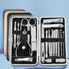 19-Pc Medical Pedicure Clipper Set - Stainless Steel Ingrown Nail & Dead Skin Tools | Home Care Kit,Blue view 4