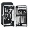 19pcs Professional Nail Clippers Kit - Stainless Steel Manicure Set | Complete Grooming Tools for Home & Salon Travel Use,Black view 1