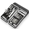 19-in-1 Manicure Set - Stainless Steel Nail Clipper Kit w/Ingrown Toenail Trimmer, Cuticle Scissors & Pedicure Tools | Travel Case Included,Black view 1